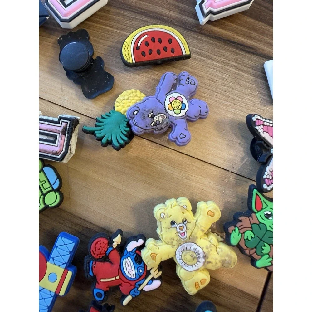 Shoe Charms Lot ~70pcs Jibbitz Style Croc Accessories Mixed Cartoon Letters